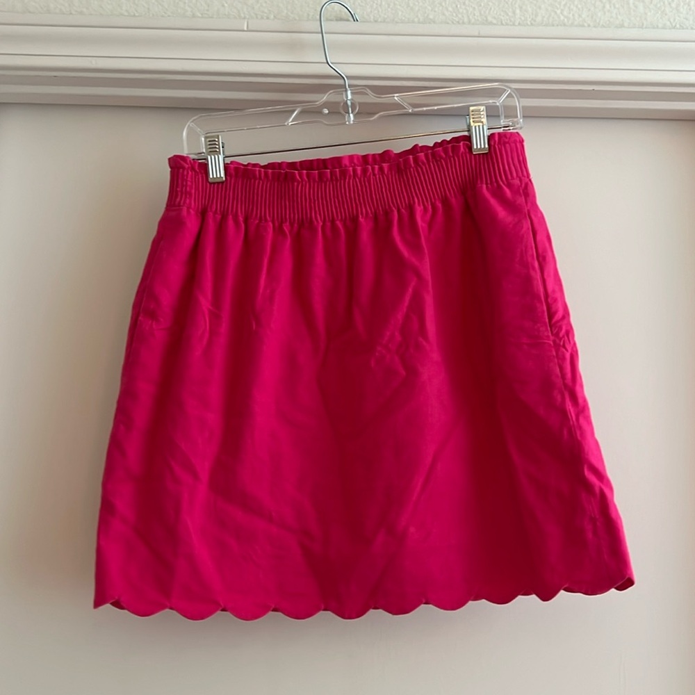 J.Crew Factory Size 6 Pink Scallop Mini Skirt